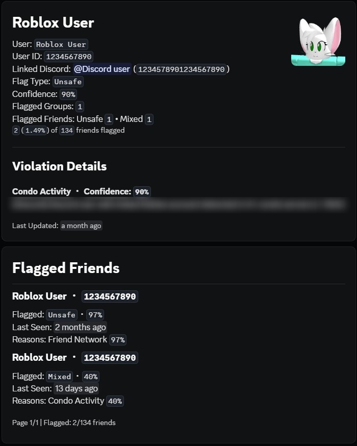 Check Roblox Command